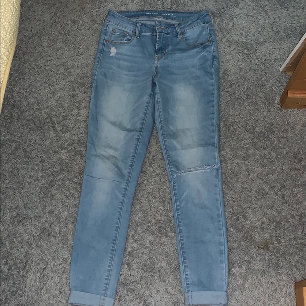 Light wash ripped jeans